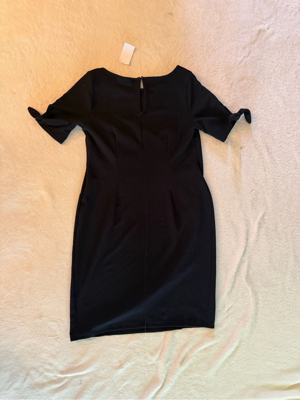 NWT Motherhood Maternity Black Tie Sleeve Sheath Dress Size M - Picture 2 of 3